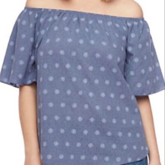 Polka Dot Off Shoulder Top - Picture 1 of 5